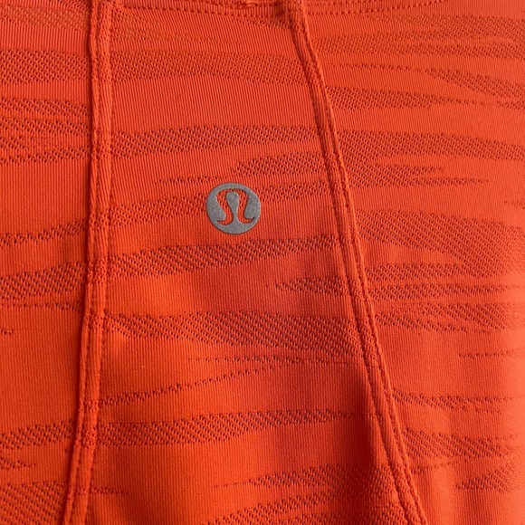 Lululemon **Muscle Love** Long Sleeve Shirt *Tiger Mesh Warm Coral Orange W3EVLS - Picture 4 of 13